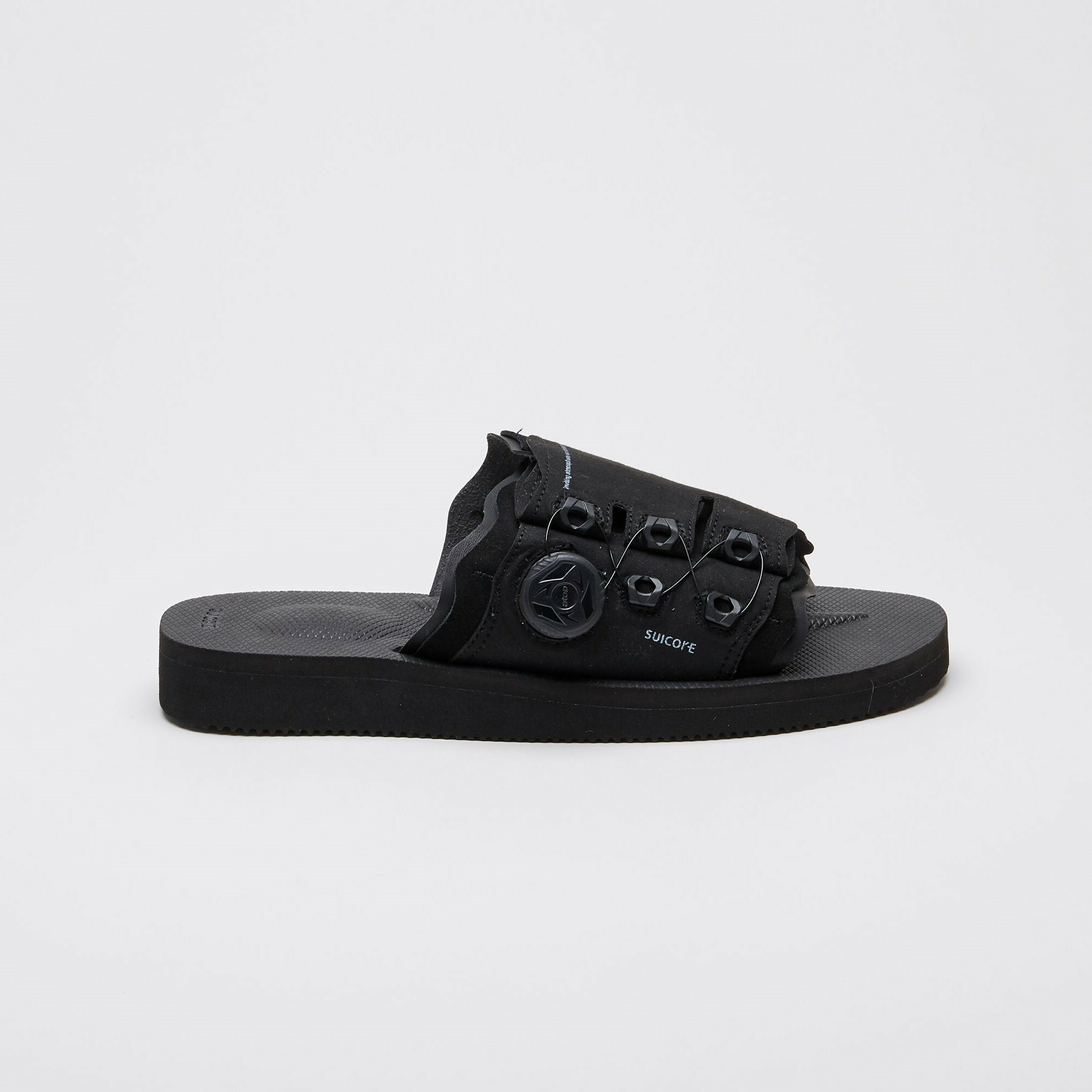 [出清商品售出無退換] SUICOKE LETA-AB OG-258AB 黑色 波紋 可調節 抗菌內裡 輕量 拖鞋【SK22258ABBK】