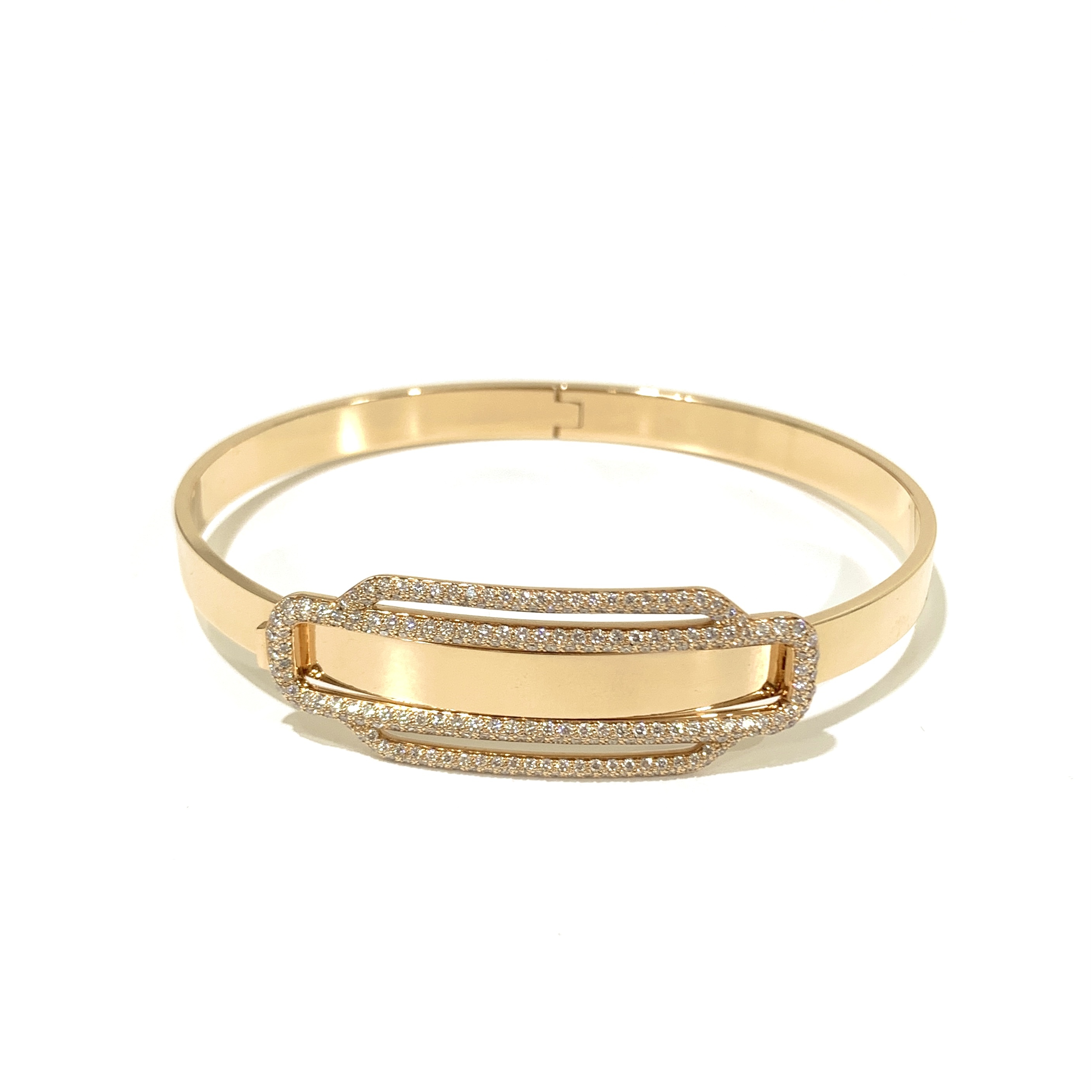 全新HERMES手鐲 ST碼 (0.95ct) 230D鑽石 750 18K玫瑰金 ATTELAGE Bracelet H216402B #BRAND NEW #香榭站正品