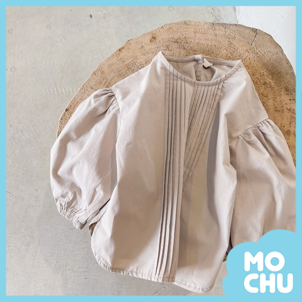 泡泡袖棉麻襯衣(兩色)