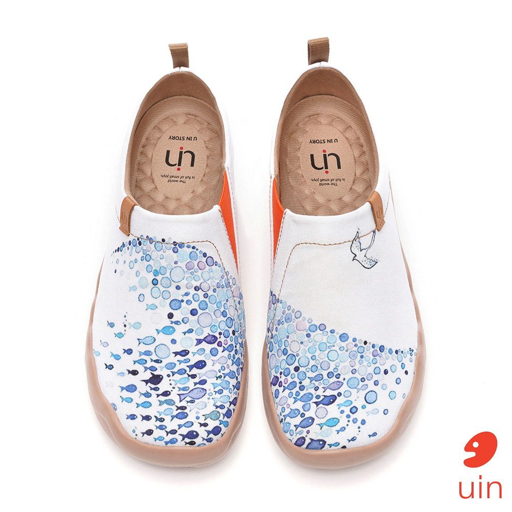 【 Uin 】西班牙原創設計 | 飛翔的魚 彩繪鞋 休閒鞋 女鞋 懶人鞋