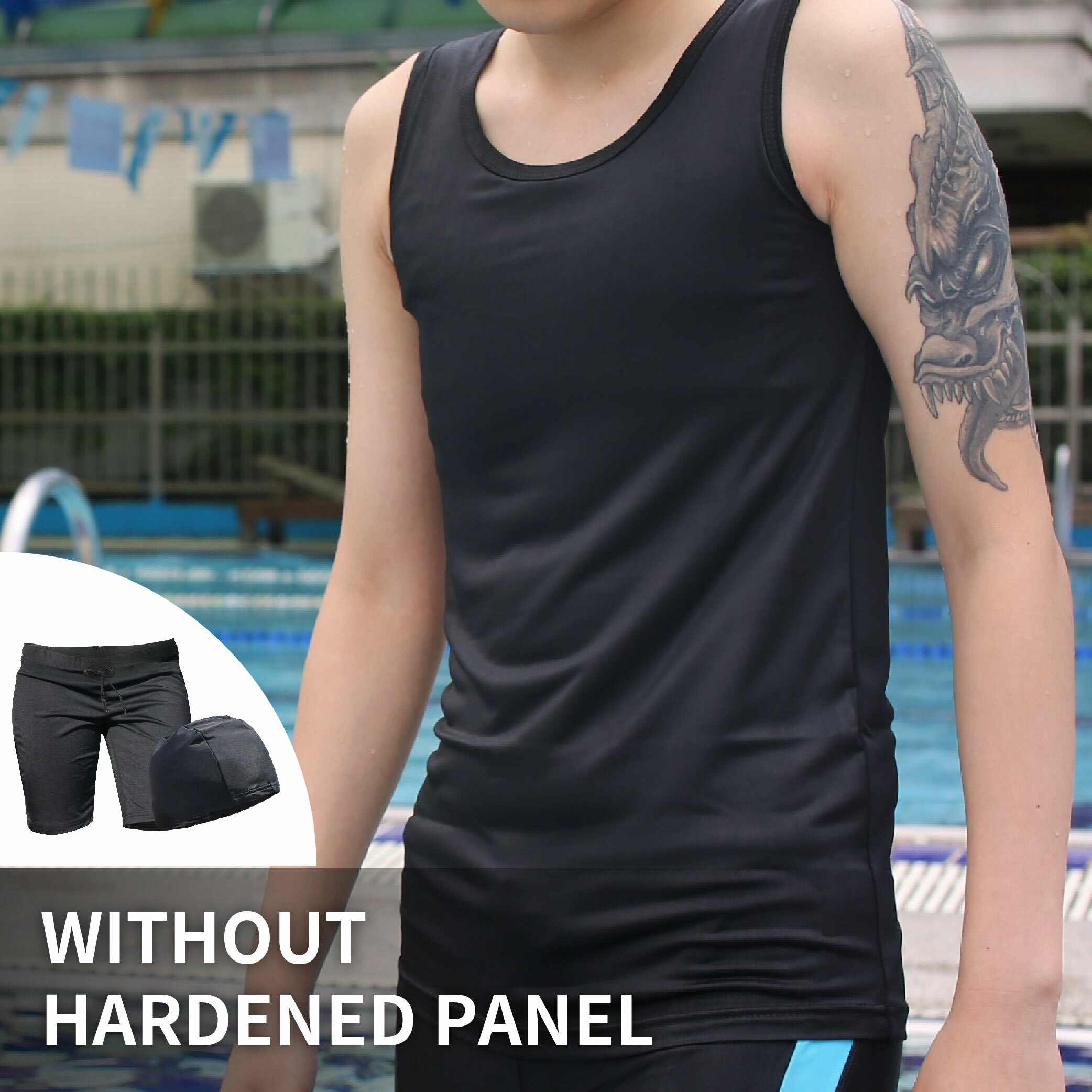 Heroine Buckle Sleeveless Swim Chest Binder