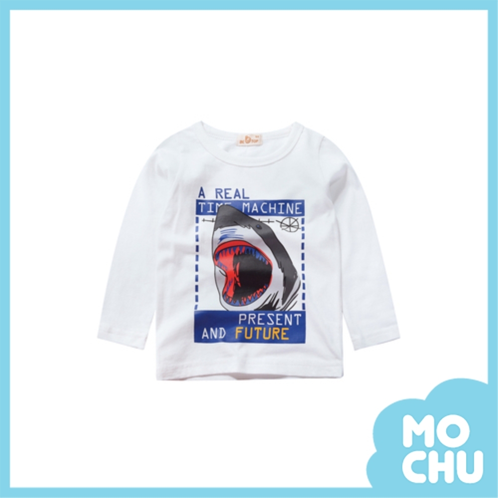 鯊魚郵戳長袖上衣(三色)