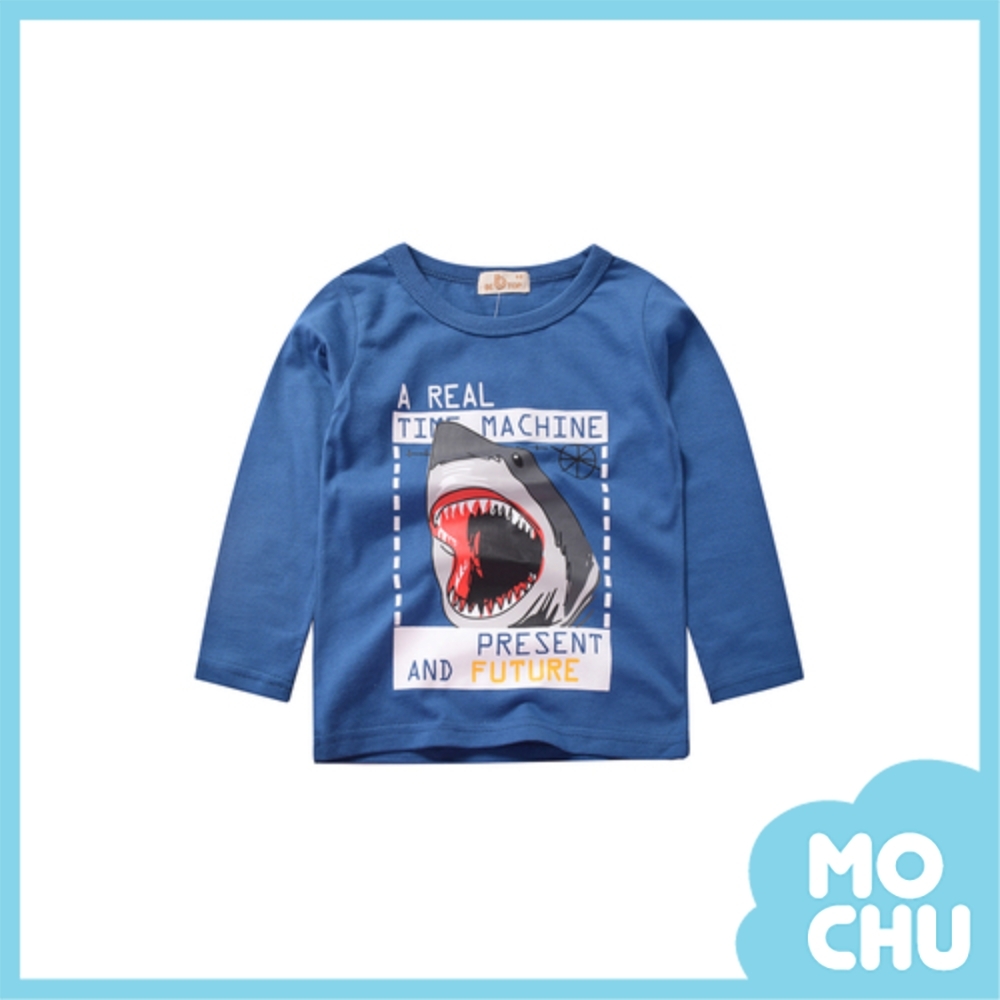 鯊魚郵戳長袖上衣(三色)