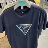 [S] GUESS GRADIENT BEADS TRIANGLE SHORT SLEEVE T-SHIRT,DARK NAVY, NM2K9408-DNV (SGU148)