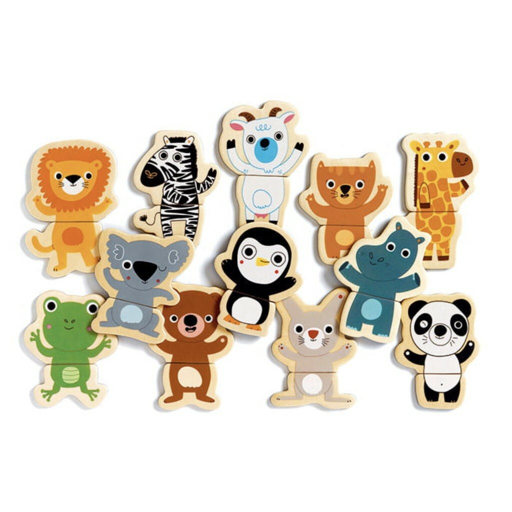 【樂森藥局】Djeco 智荷 磁鐵拼圖 淘氣動物 2歲以上