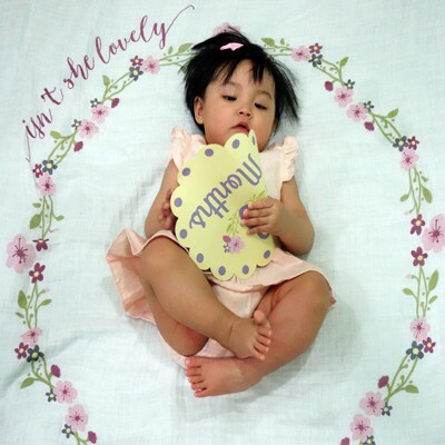 【樂森藥局】加拿大lulujo寶寶成長包巾 卡片組 禮盒