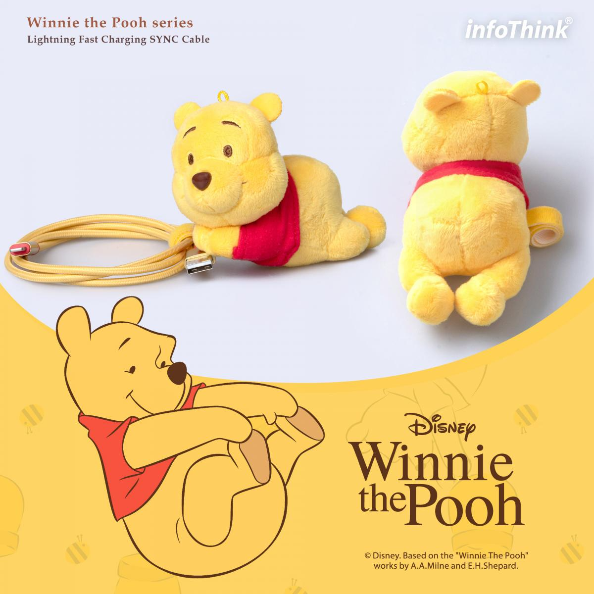 【Hook's嚴選】迪士尼系列 絨毛抱抱夾 快充傳輸線