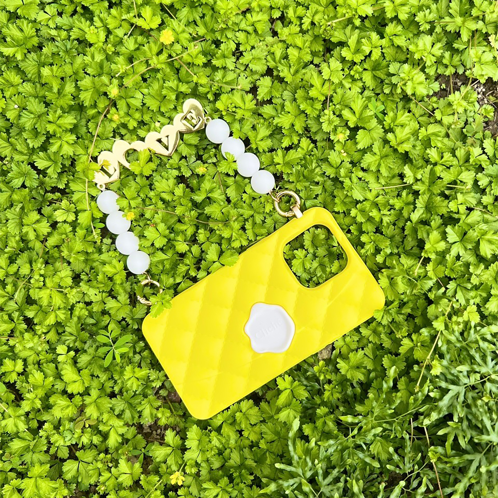 Candies iPhone 14 Pro Max - 經典小香風晚宴包(Love-黃)