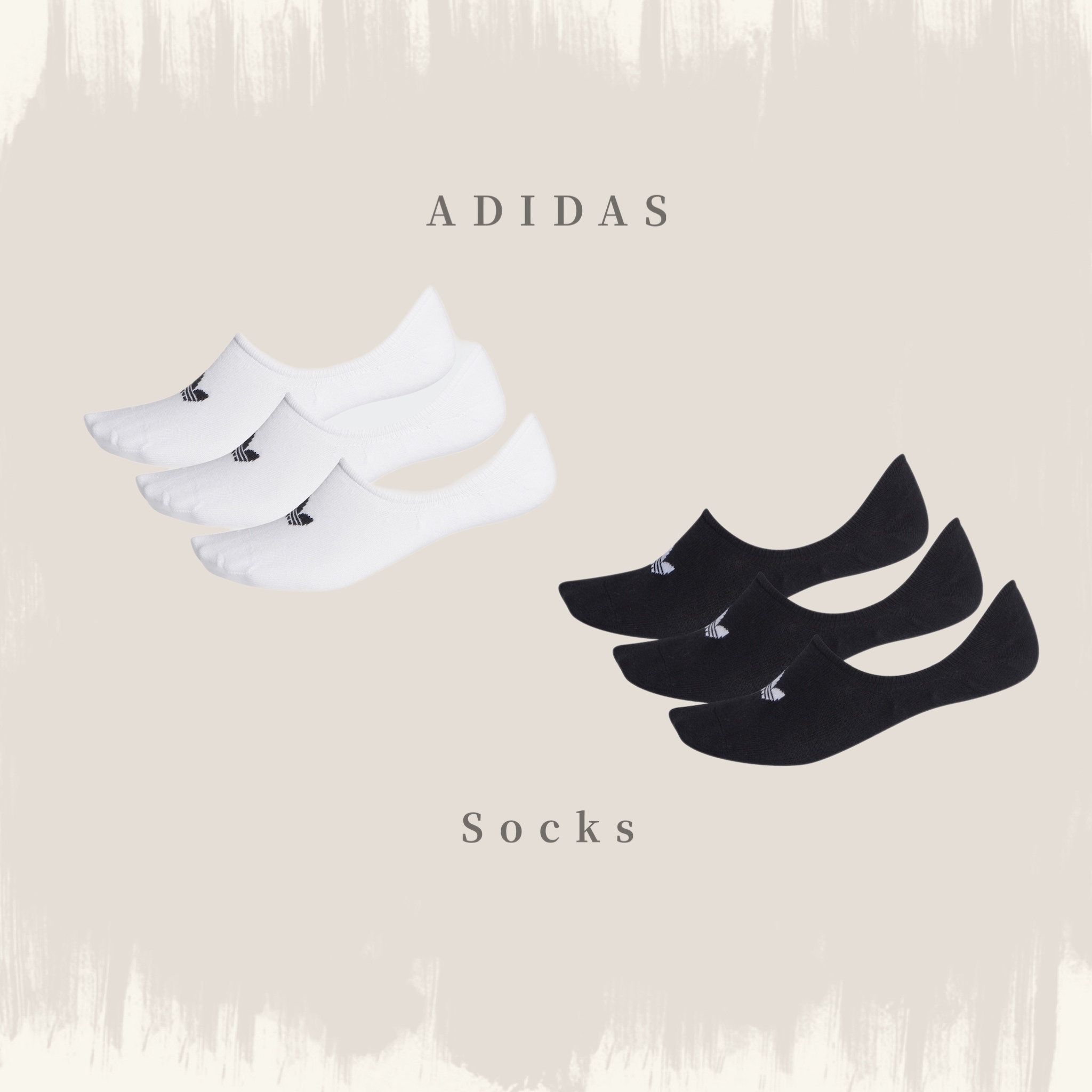 ADIDAS ORIGINAL SOCKS 隱形襪 三葉草 黑 // 白 FM0677 // FM0676