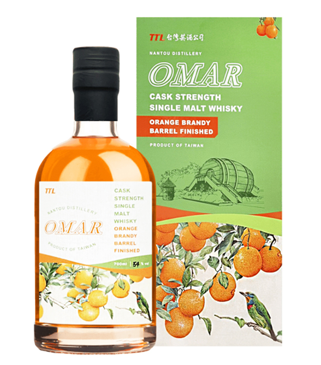 OMAR Orange Liqueur Barrel Finished Cask Strength Single Malt Whisky 700mL