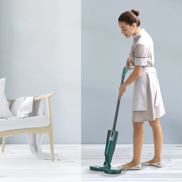 S5 USB充電旋轉噴水拖把│幹濕雙用│90°旋轉設計│高速旋轉 深層清潔