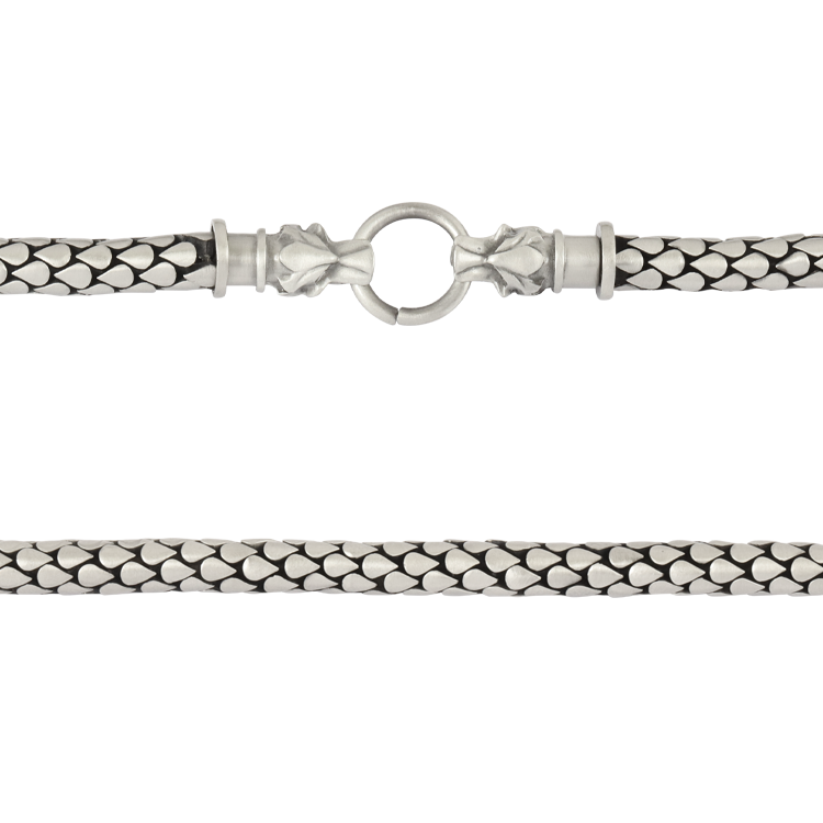 Bico鍊子，男士鍊子 7mm獸頭扣設計鱗片紋理；塑造氣勢加乘的效果（2845）