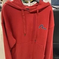 [S] EVISU PLANNING LOOSE FIT HILLS LOGO HOODIE,BROWN, EU5UTS941-RED (SEV83)