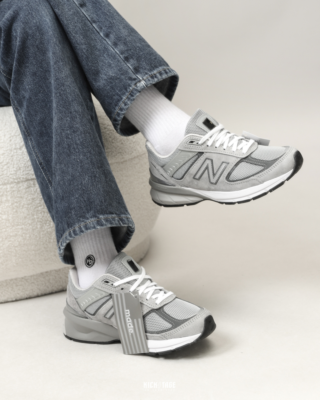 女鞋NEW BALANCE MADE IN USA 990V5 CORE 元祖灰美製復古慢跑鞋【W990