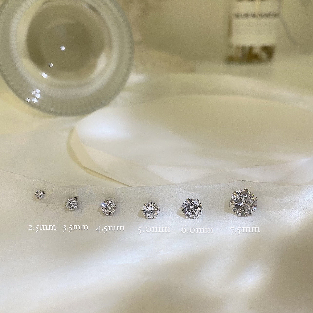 𝘾𝙝𝙚𝙧𝙞𝙨𝙝 ．K金 單鑽耳針【2.5mm】