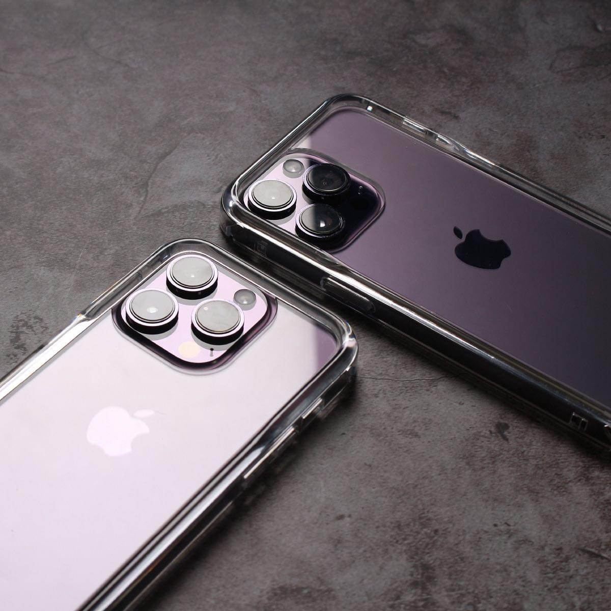 Moxbii 台灣製 D Armor [不變黃+全透明軍事防撞殼] -iPhone 14 Pro Max