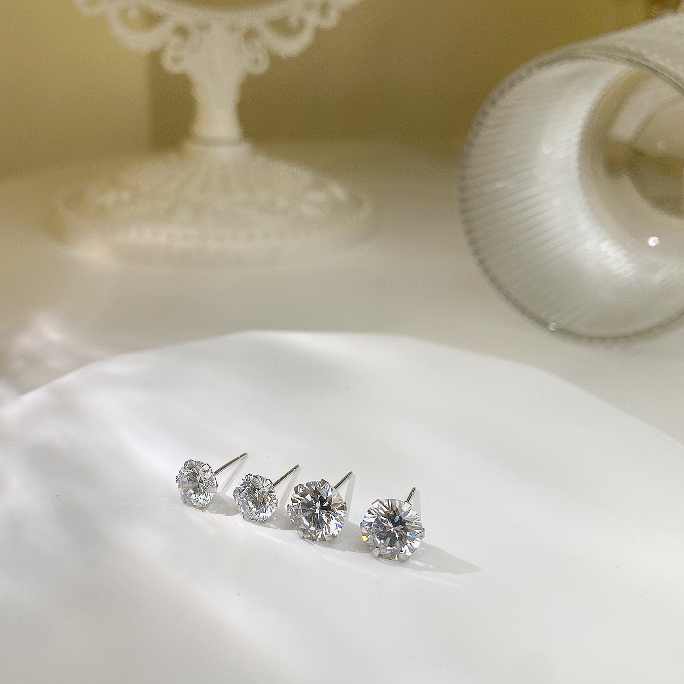 𝘾𝙝𝙚𝙧𝙞𝙨𝙝 ．K金 單鑽耳針【7.5mm】