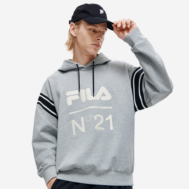 FILA FUSION x N°21 男女同款刺繡Logo 全棉連帽衛衣