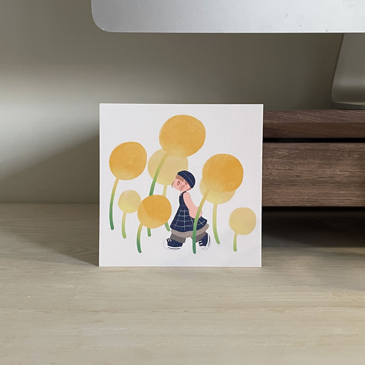 Hoi ホーイ｜絕版｜正方明信片｜To Somewhere Yellow