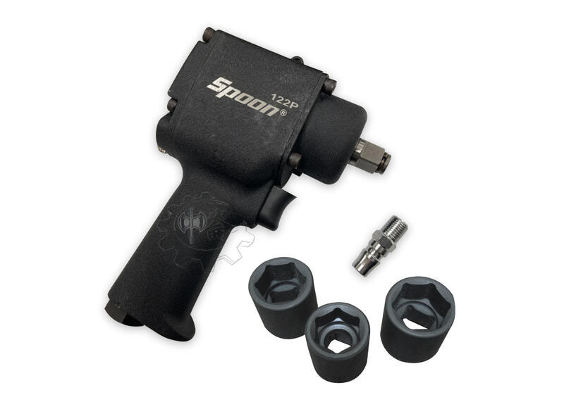 ＊中崙五金【附發票】正Spoon 氣動板手 (內附3顆黑鋼套筒) 氣動套筒板手 1/2 台灣製 SP-122P