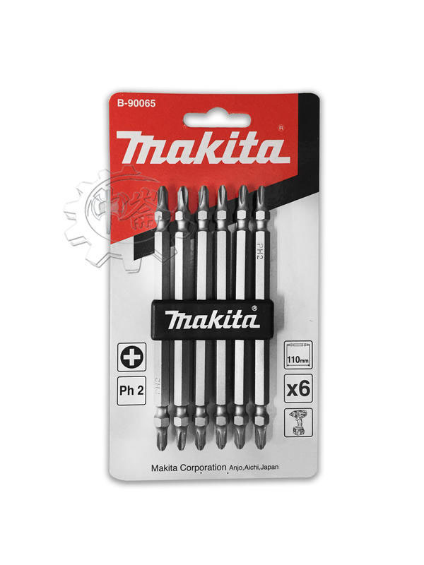 ＊中崙五金【附發票】牧田 B-90065 雙十字起子頭 2*110mm 氣動 電動用 (一卡6支入)