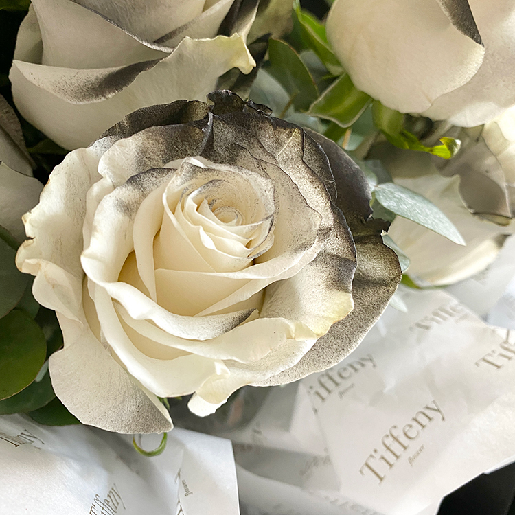 Tinted Black Rose Bouquet