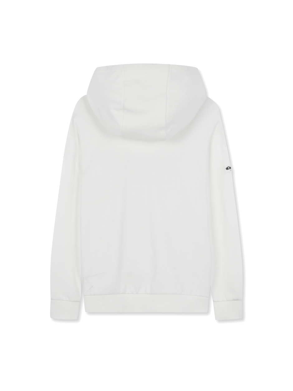 Discovery 大LOGO 塗鴉 長袖 帽T 白色 男