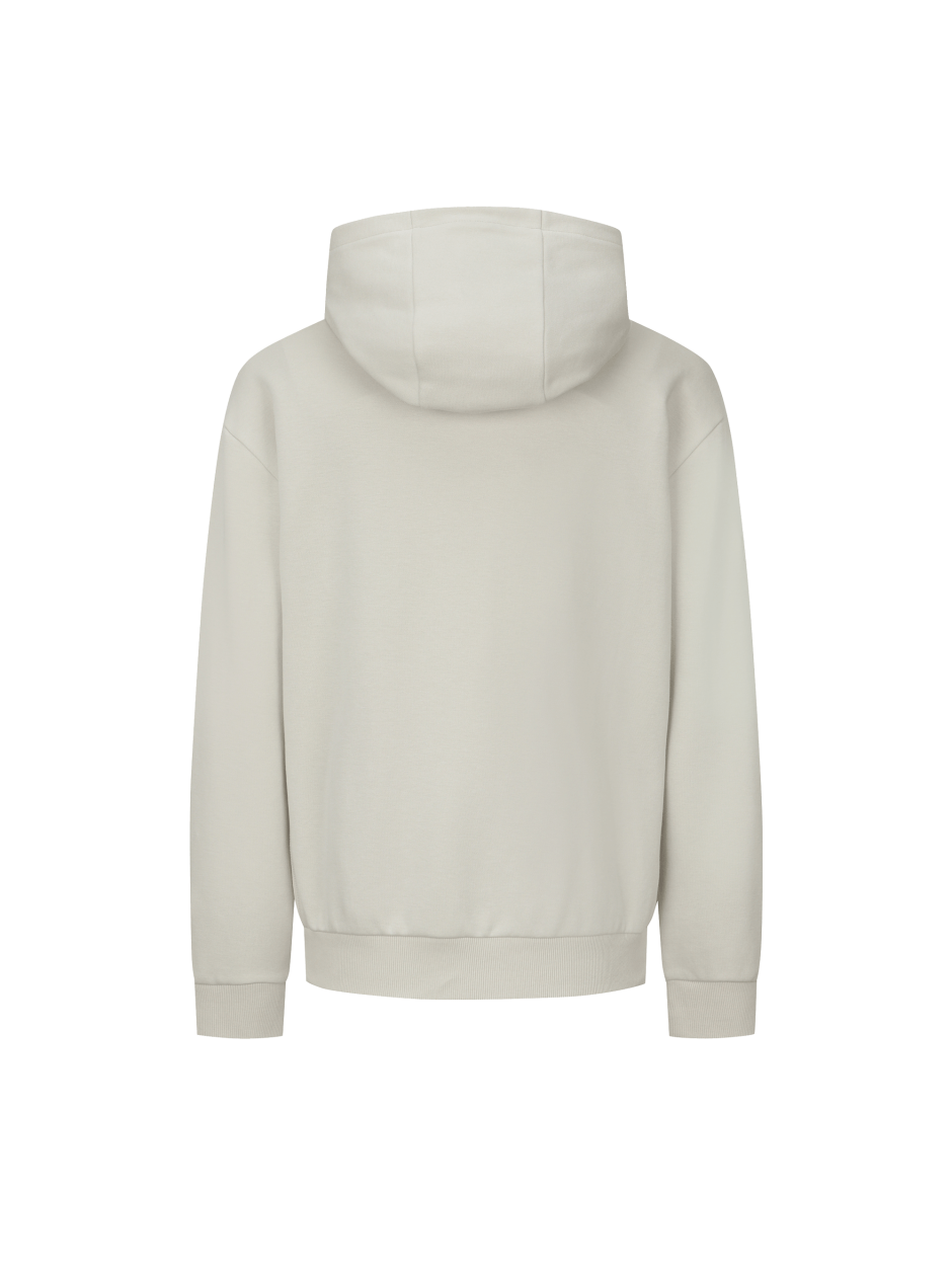 Discovery 素色 舒適 長袖 帽T 米色 男