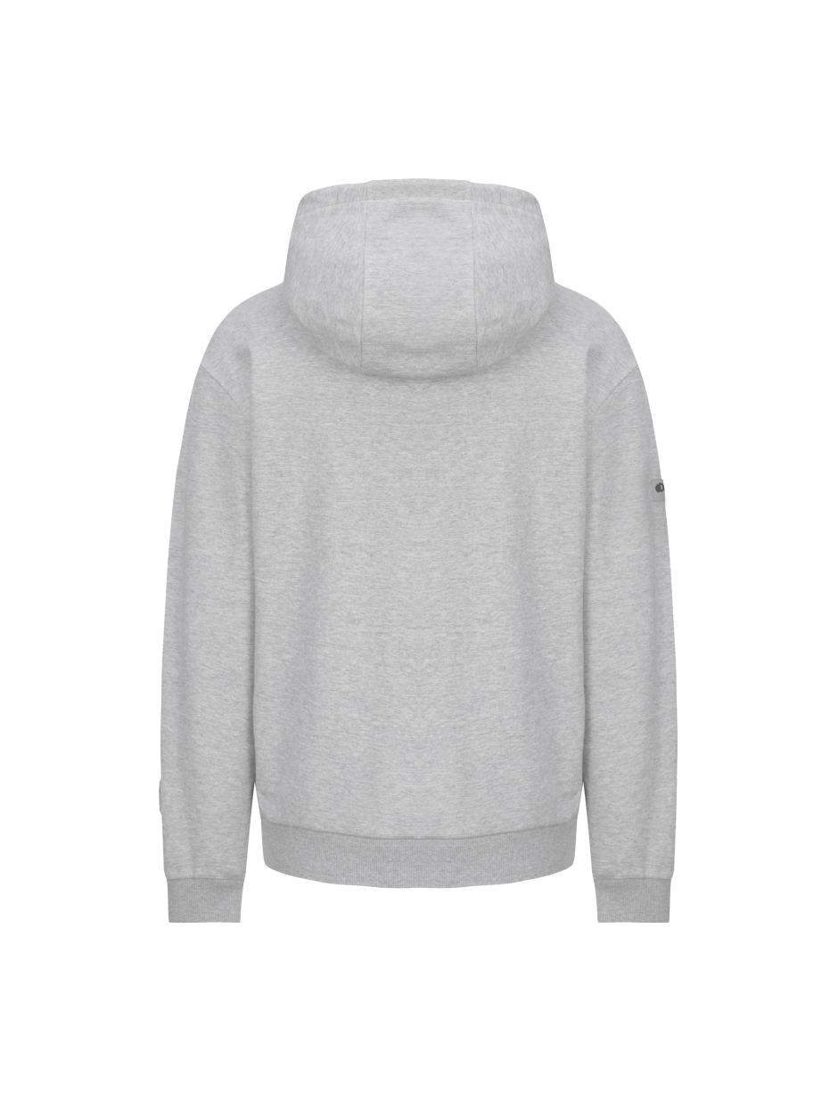 Discovery 素色 舒適 長袖 帽T 灰色 男