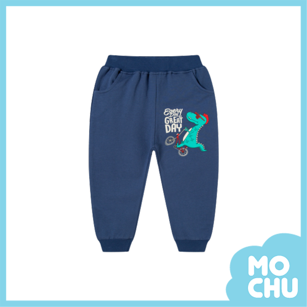 恐龍騎車休閒長褲