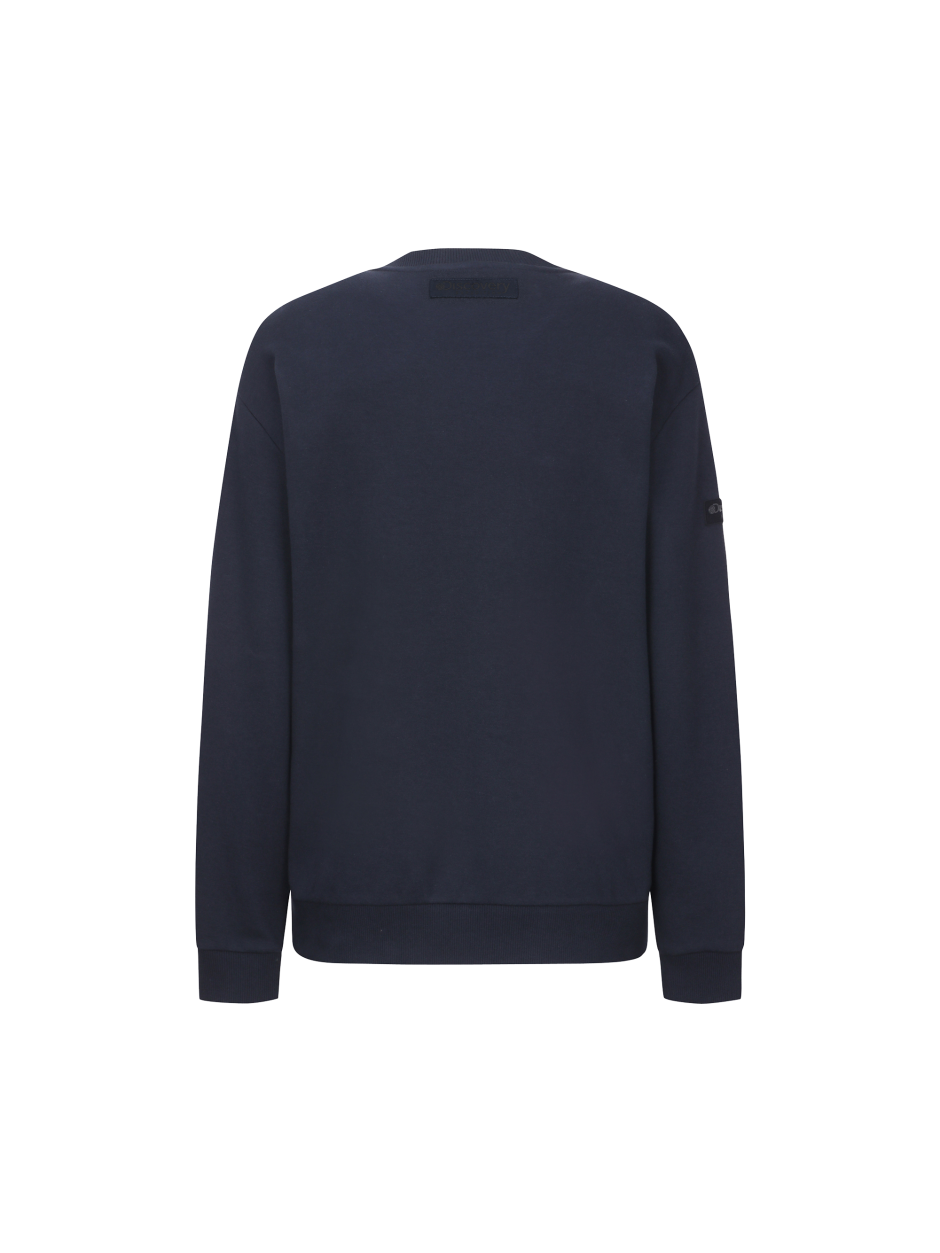 Discovery 簡約大LOGO 長袖 大學T 海軍藍 男