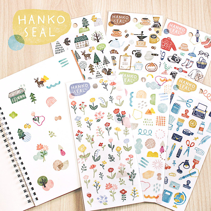 Mind Wave Sticker－Hanko Seal Series (Japanese Stationery Brand)