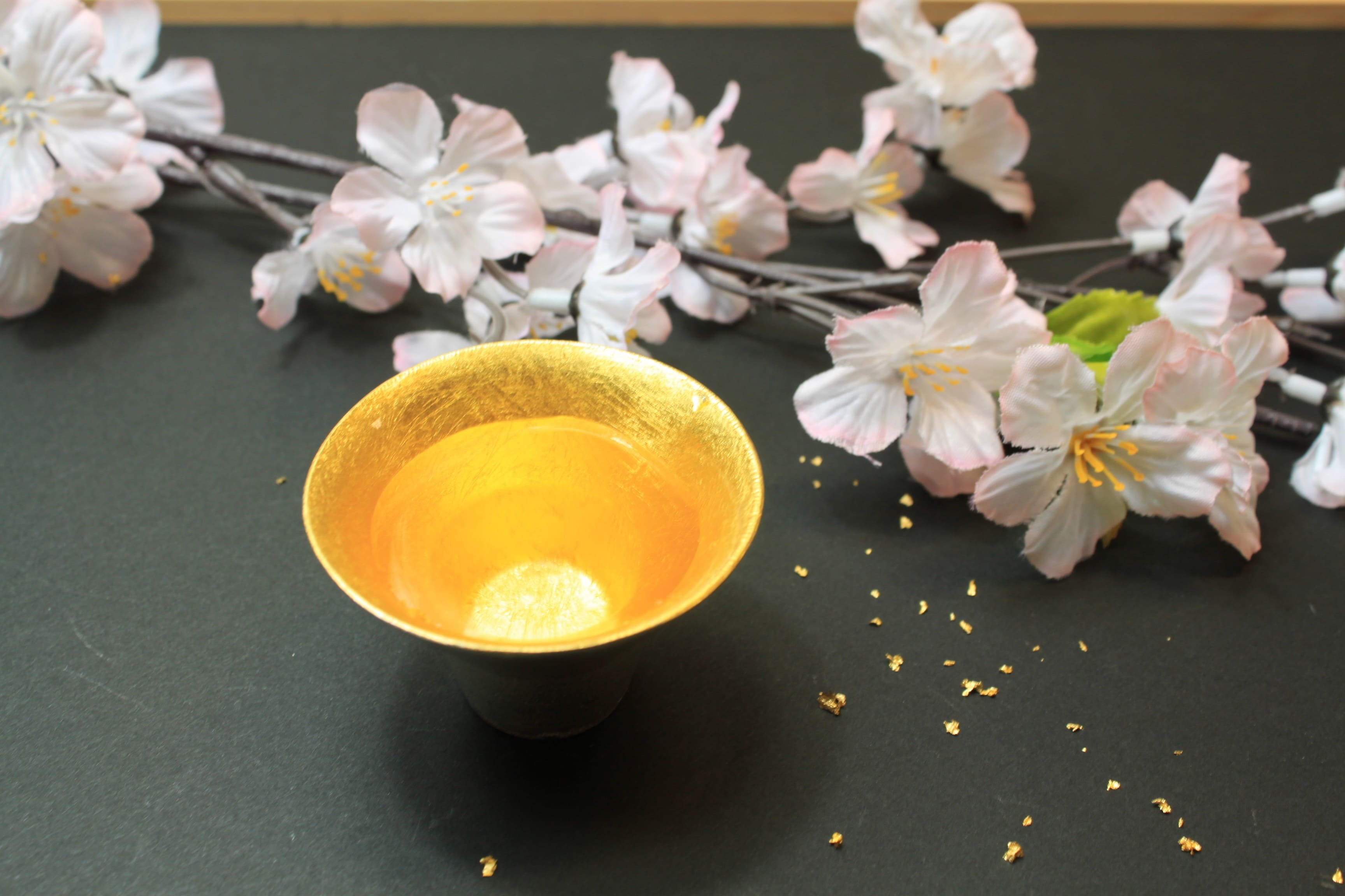 能作 喜器 金箔 錫杯 (45ML)