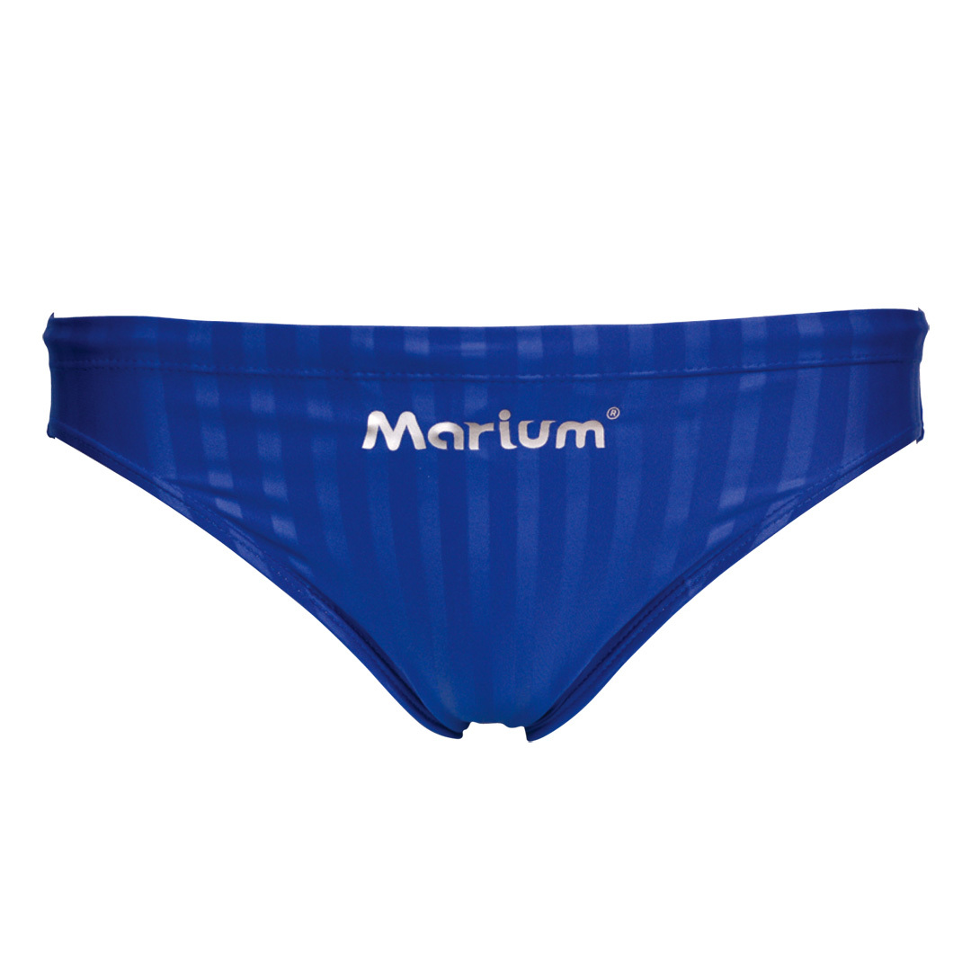 MAR-212132 大男競賽型泳褲 - 壓條(寶藍) 寬邊5.0cm