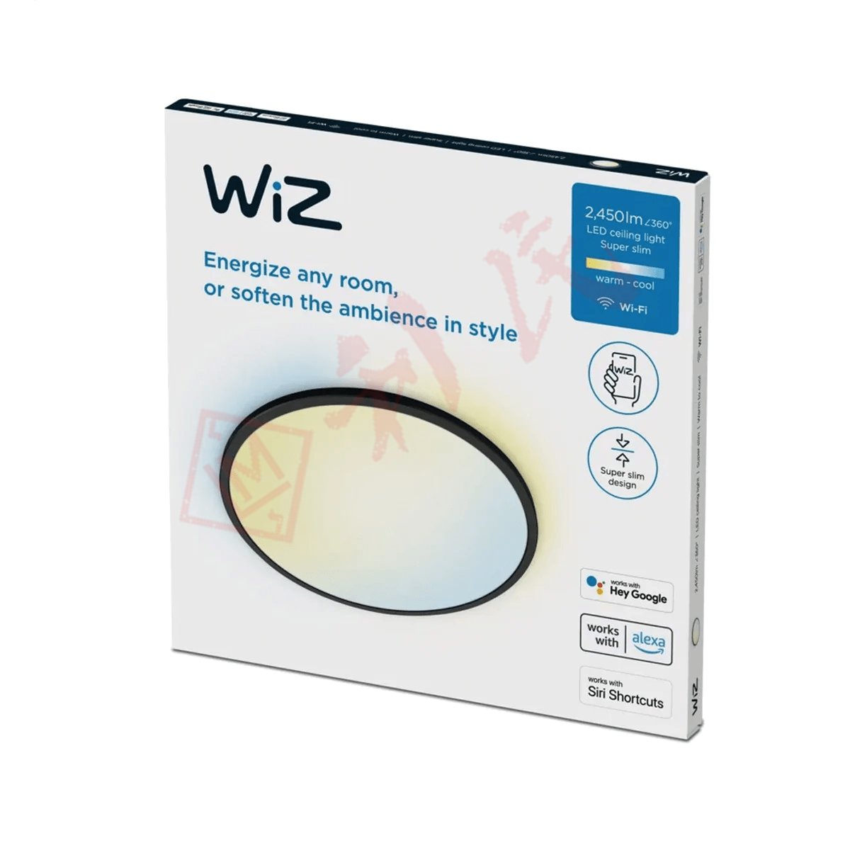 【新登場】WiZ SuperSlim 32W 黃白光 -超薄智能天花燈 (黑色)