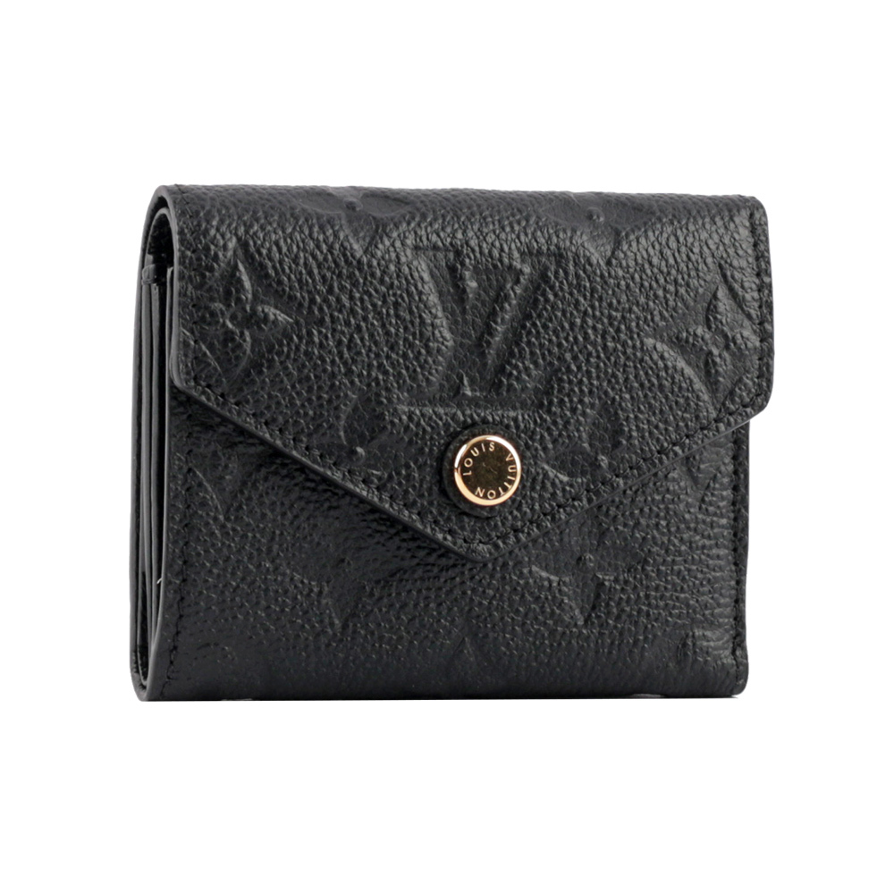 【Louis Vuitton】Monogram ZOE 牛皮壓紋零錢袋短夾(黑色)