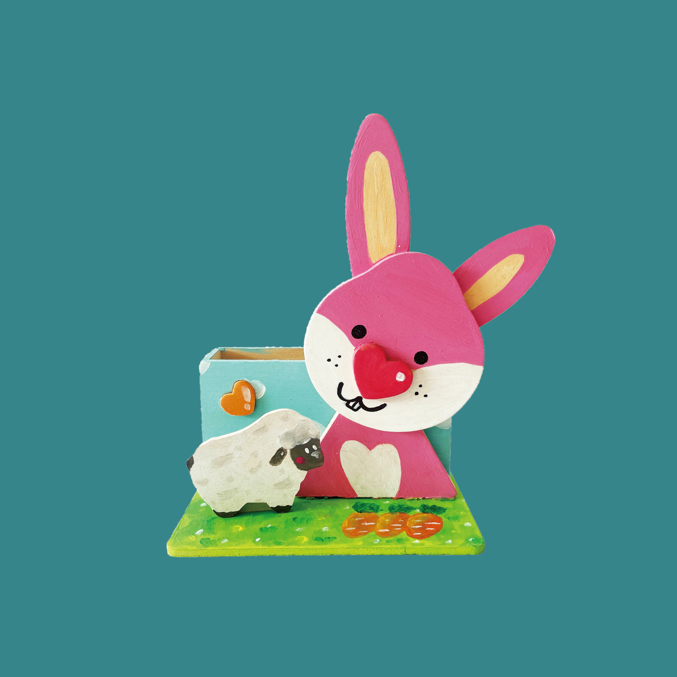 兔子彩繪筆筒材料包