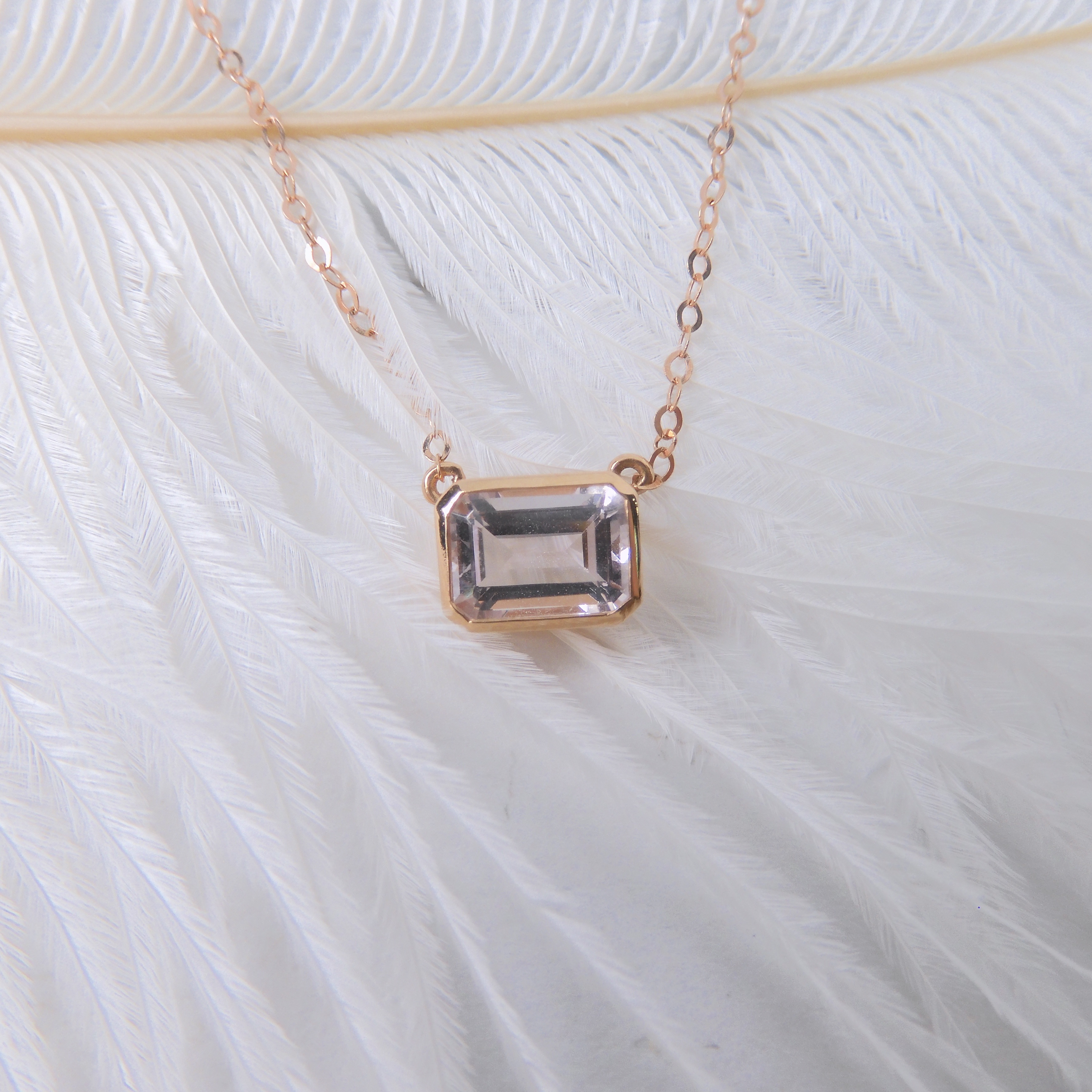 18K金 0.87ct 摩根石項鏈