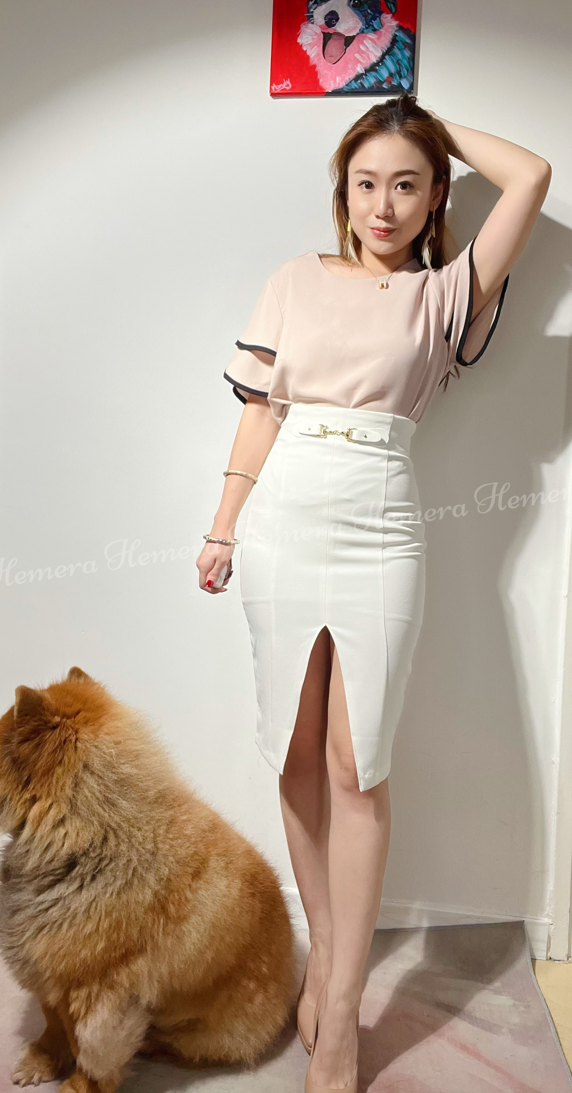 In Stock: Double Ruffles Sleeves Working Chiffon Top TP22S0951