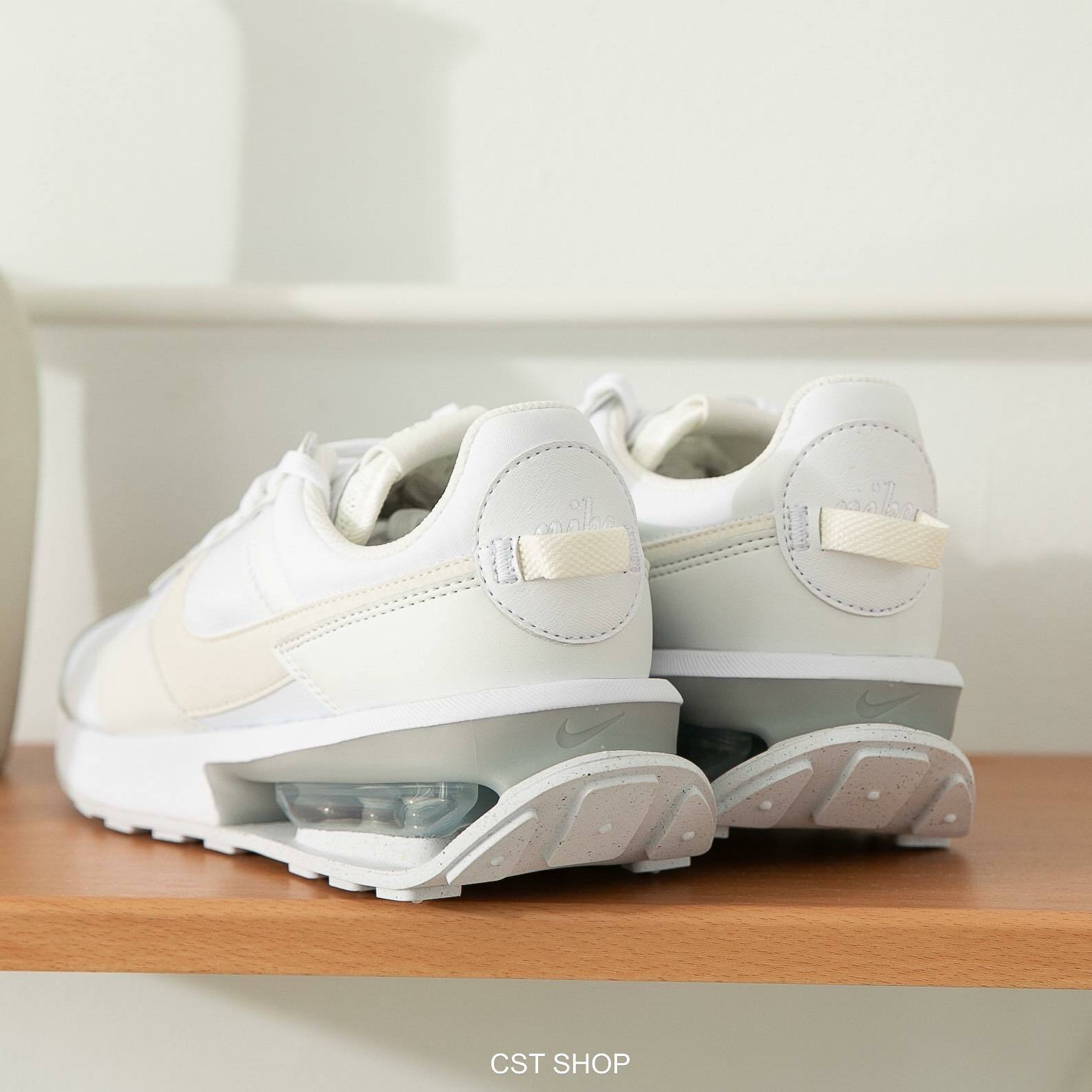 女鞋NIKE AIR MAX PRE-DAY 奶油白異材質拼接氣墊慢跑環保材質【DM0001-100