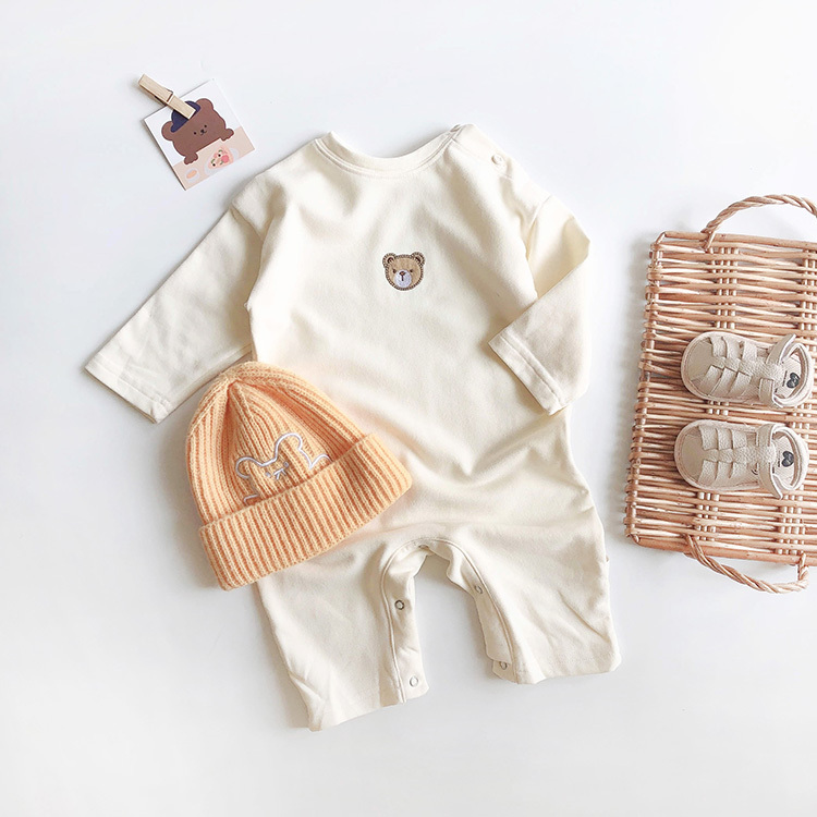 刺繡小熊連身爬服