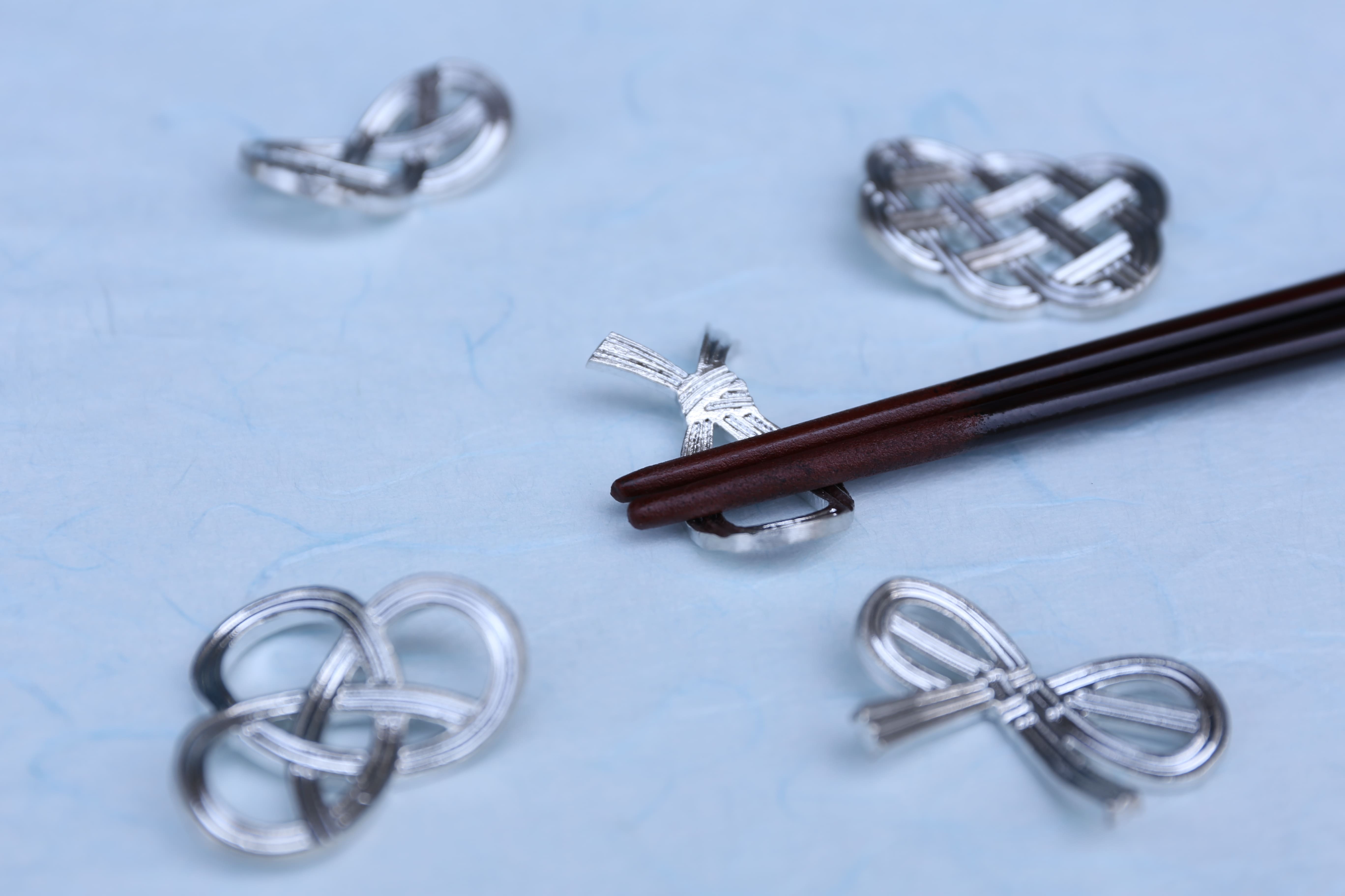 能作 御結 錫製筷子座 (5入)