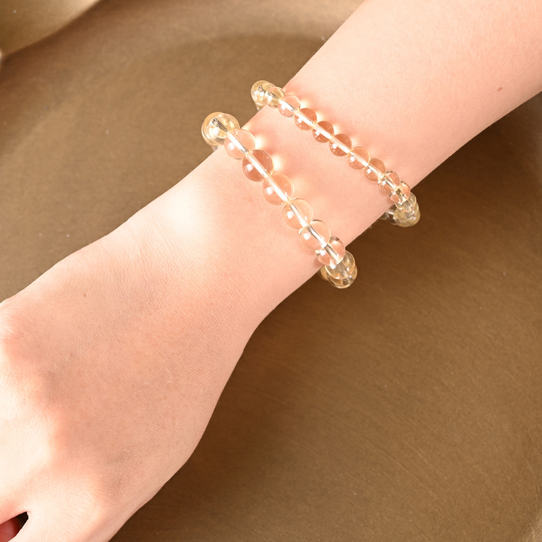 【無瑕】黃水晶素色手鍊