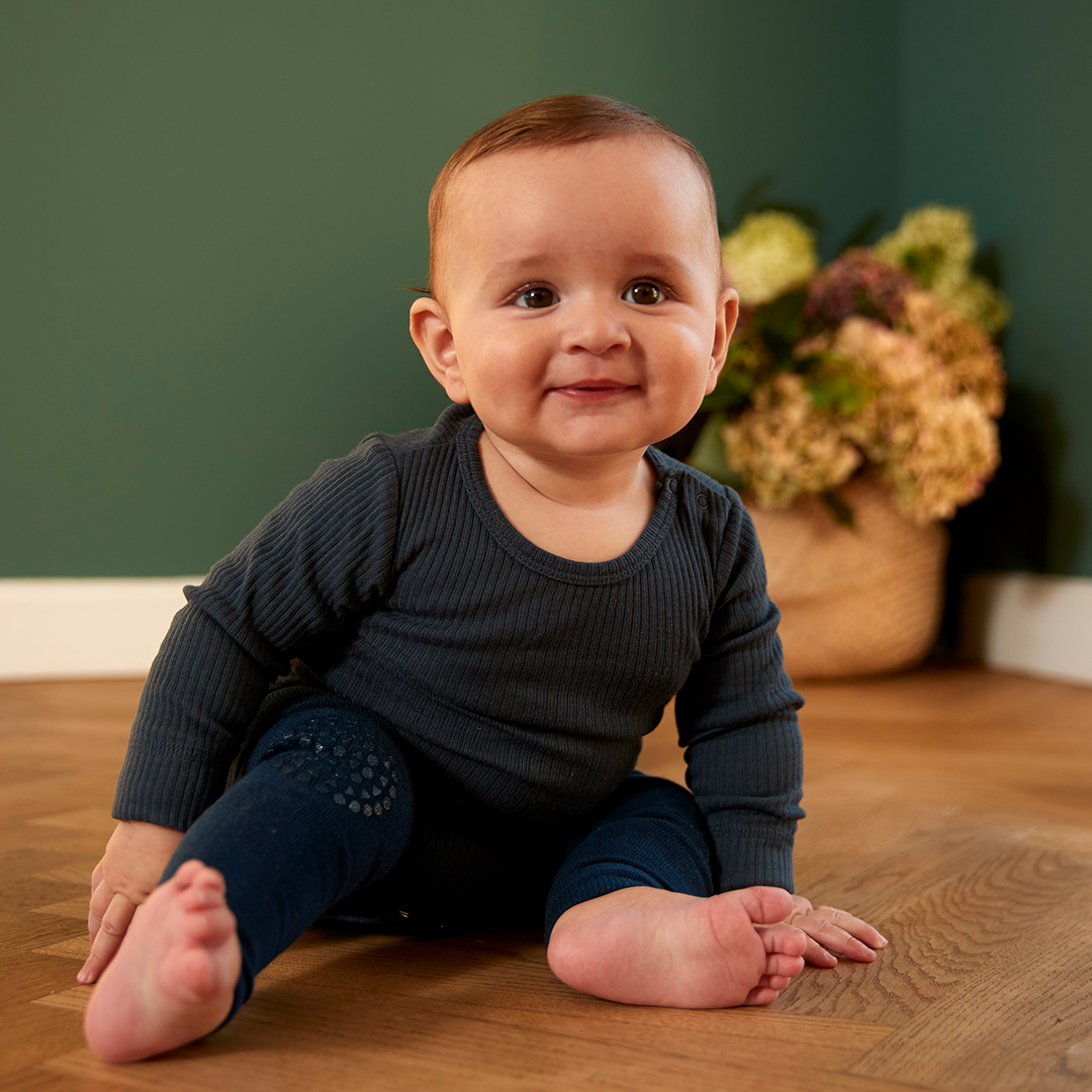 丹麥GoBabyGo 彈力棉打底褲 - Navy Blue