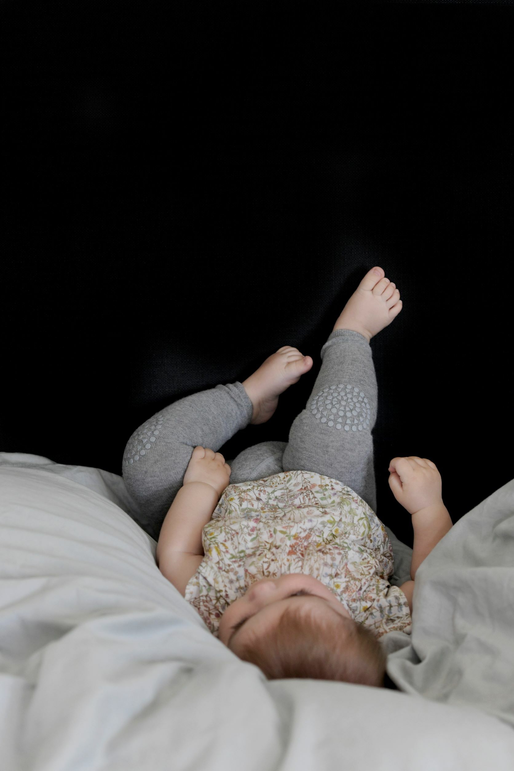 丹麥GoBabyGo 彈力棉打底褲 - Grey Melange