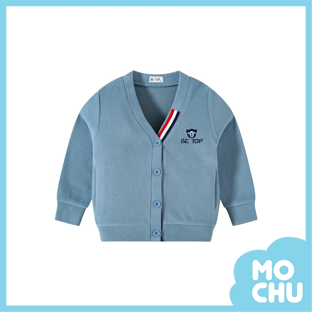 刺繡小熊螺紋針織開衫(四色)