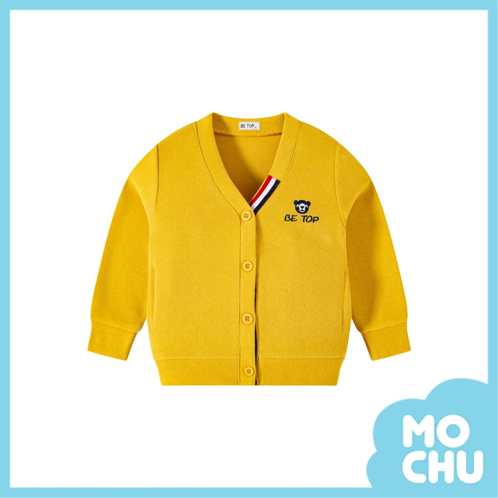 刺繡小熊螺紋針織開衫(四色)