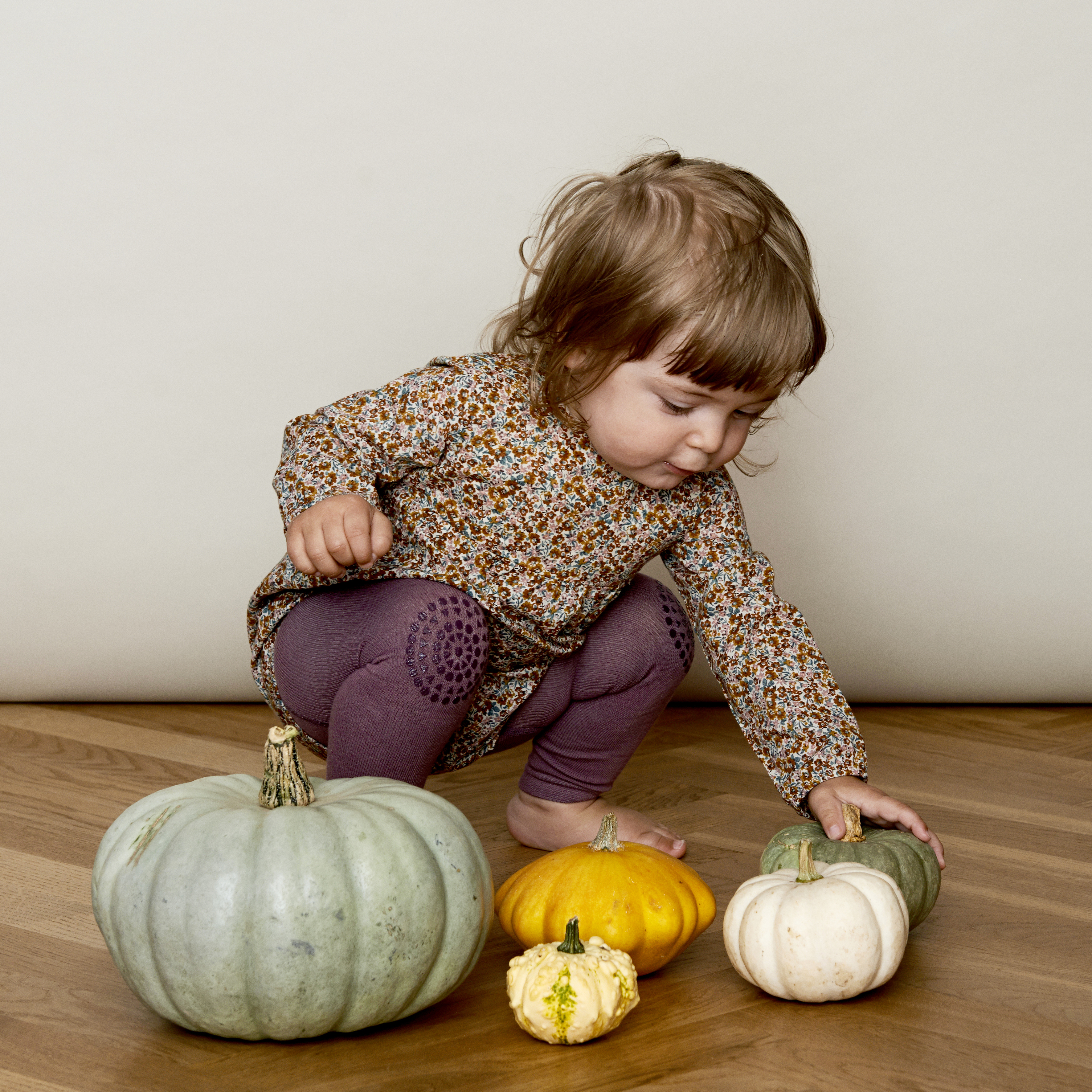 丹麥GoBabyGo 彈力棉打底褲 - Misty Plum