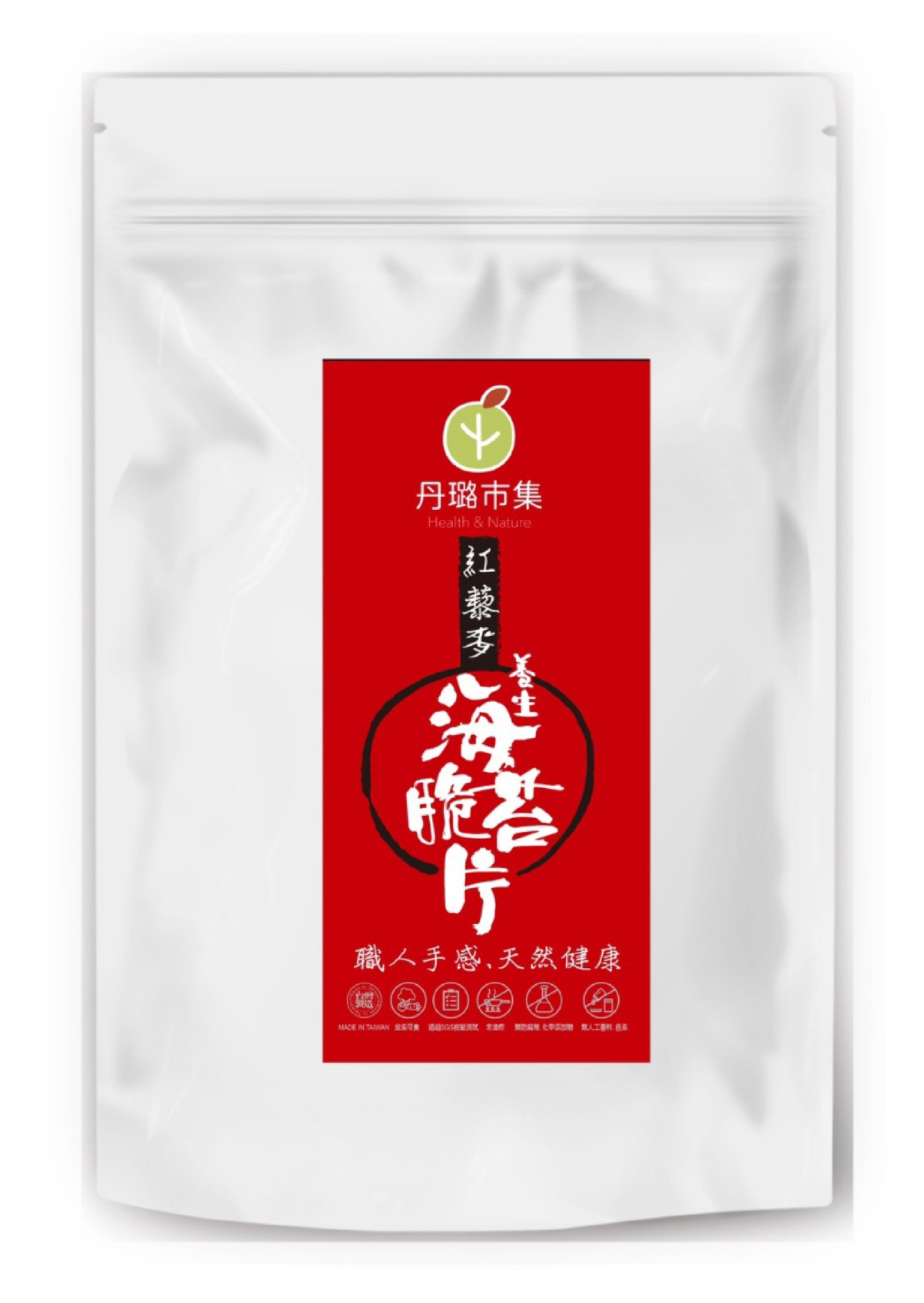職人手感養生海苔脆片-紅藜麥口味(100克/包）