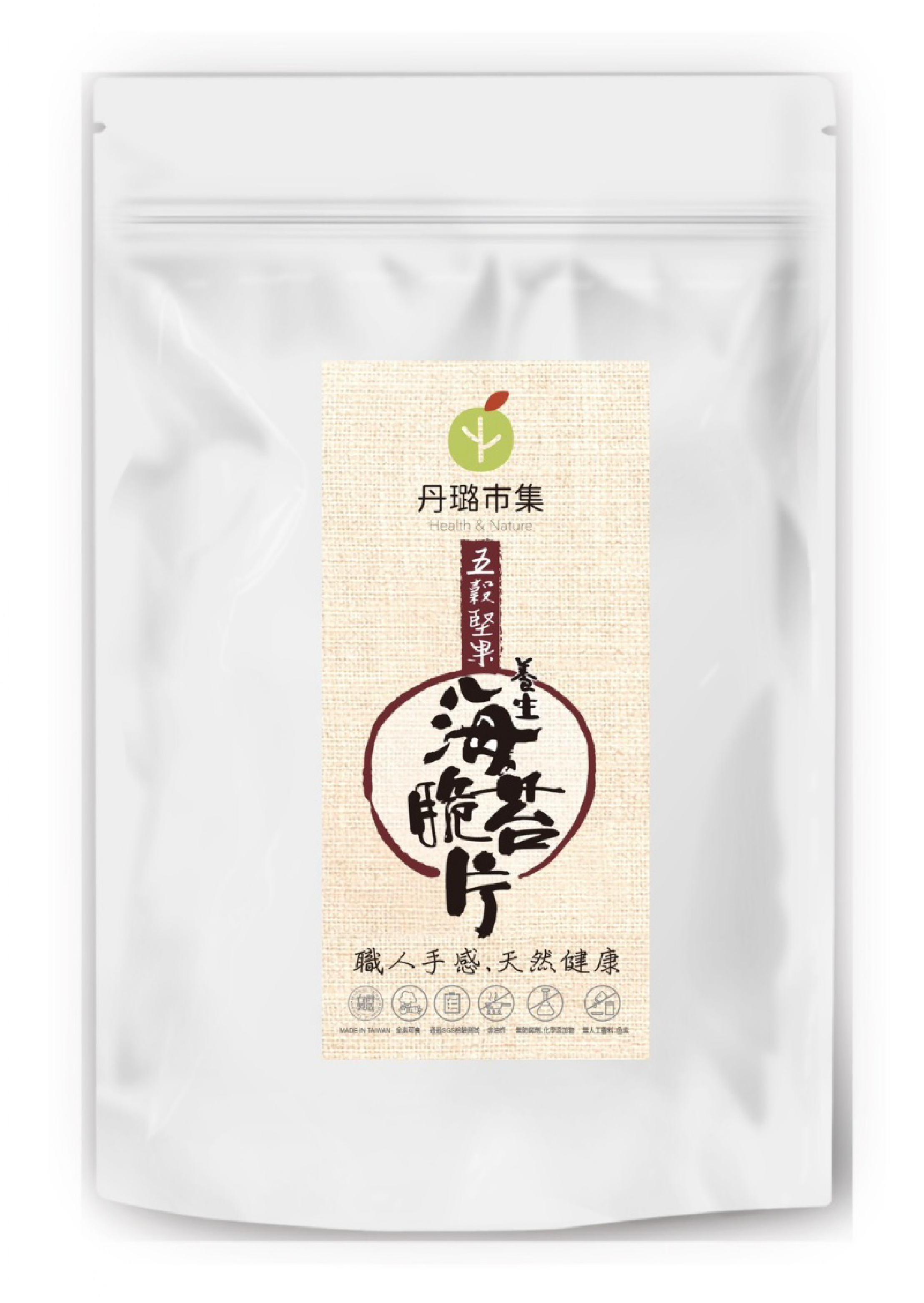 職人手感養生海苔脆片-五穀堅果口味(100克/包)